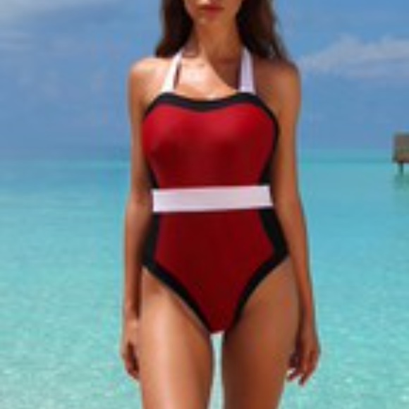 🌼 Onepiece Swimsuit Red NEW - Picture 6 of 6